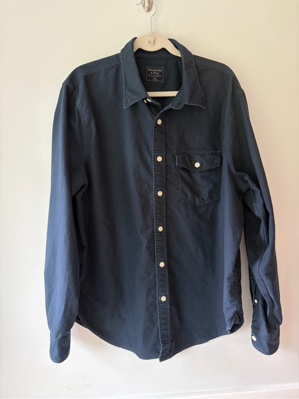 Abercrombie & Fitch Dark Navy Button-Down Shirt